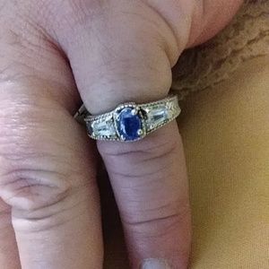 NWT-(*FIRM*)KYANITE, Wh.topaz,/STERLING sz5